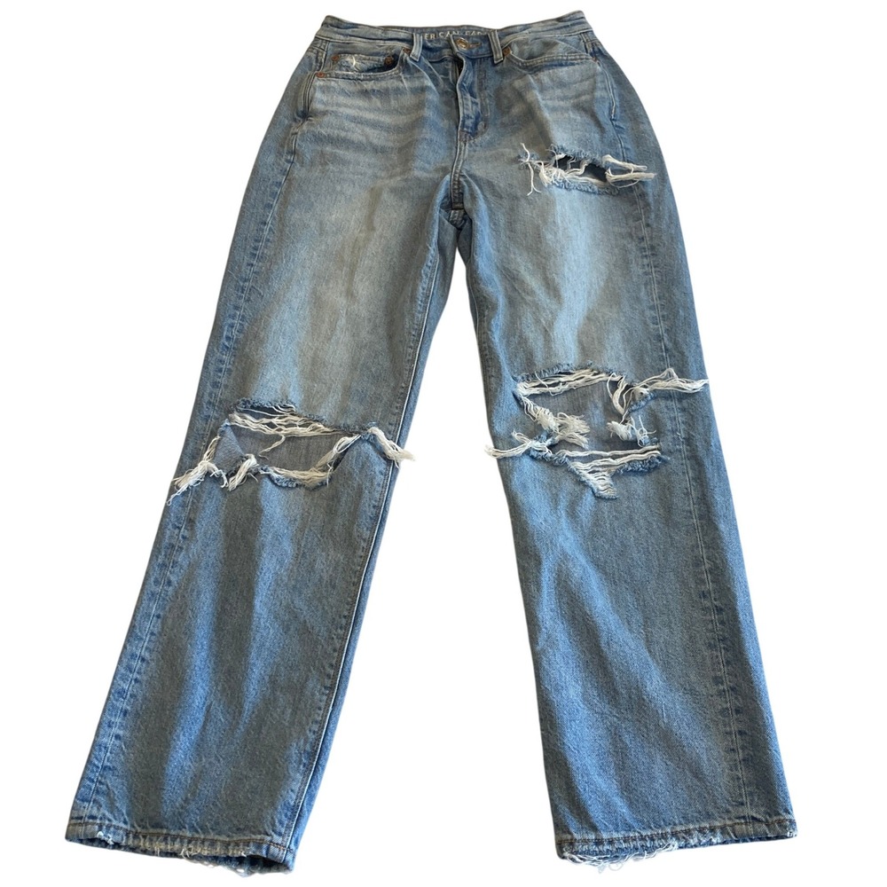 American Eagle Jeans Women 8L 27x28.5 Highest Rise 90s Boyfriend Distress Y2K
